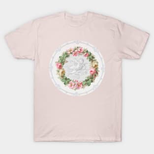 Wreath of flowers with a cherub T-Shirt